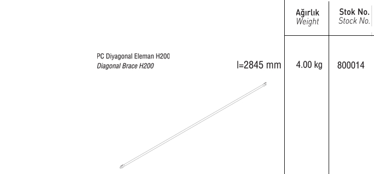 PC DİYAGONAL ELEMAN H200