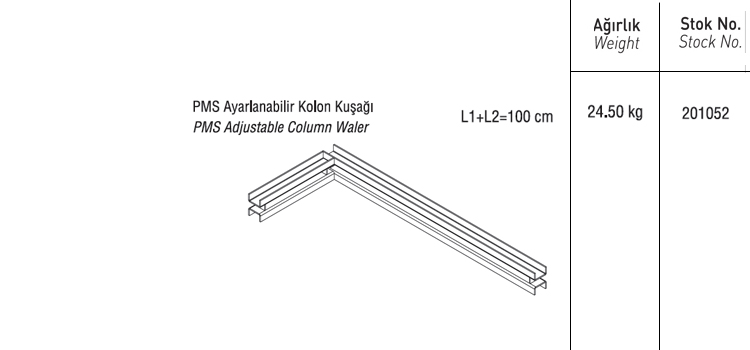 PMS AYARLANABİLİR KOLON KUŞAĞI