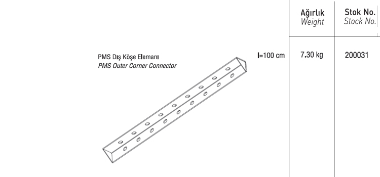 PMS DIŞ KÖŞE ELEMANI