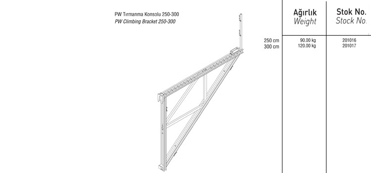 PW TIRMANMA KONSOLU 250-300