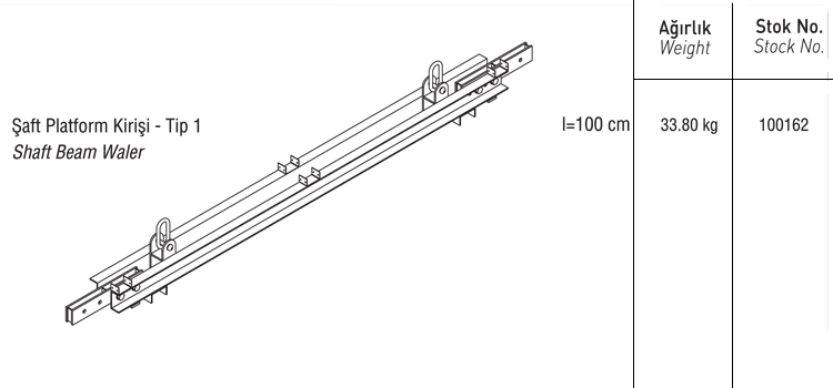 ŞAFT PLATFORM KRİŞİ TİP 1