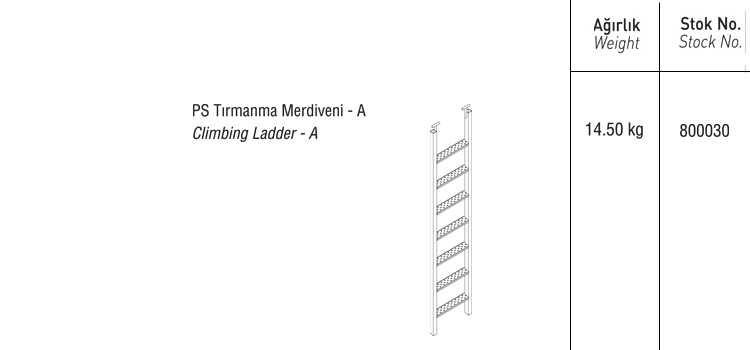 PS TIRMANMA MERDİVENİ - A